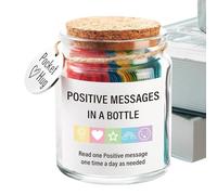 Messages positifs dans une bouteille - Petit pot inspirant, cartes de mots inspirantes et chaleureuses pour et adolescents, fournitures de soutien motivant portables