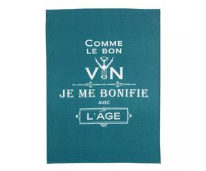 MESSAGES Torchon 100% coton 50x70 Comme le bon vin... WINKLER