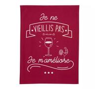 MESSAGES Torchon 100% coton 50x70 Je ne vieillis pas... WINKLER
