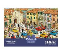Messe dominicale surpeuplée au Village de Toscane Puzzle en Bois Imperméable DIY Puzzles De 1000 Pièces pour Adultes Cadeaux Impossible Jeux Éducatifs