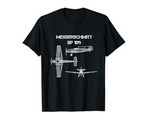 Messerschmitt Bf 109 Avion de chasse allemand WW2 Blueprint T-Shirt