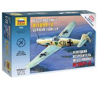 Messerschmitt Bf 109 F-2 German Fighter 1:72 Plastique Model Kit Zvezda