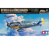 Tamiya Set de maquettes militaires Messerschmitt Bf109 G-6 et Kübelwagen Type 82