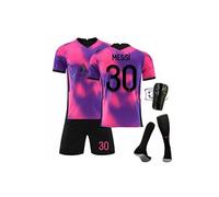 Messi maillot PSG #30 adulte-Paris troisième à l'extérieur- HAOBUY Jersey Short et Chaussettes, Taille-M Violet
