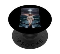 Messie Tempête d'eau Saint Dieu PopSockets PopGrip Adhésif