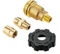 Messingfeind QCC1/POL 3/8 "Flared To 1/4" Adaptateur de fil pour appareils et systèmes hydrauliques Kit d'accouplement propane Quick Connect