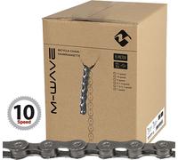 Messingschlager Rouleau de chaîne 10x, 15 mètres, M-WAVE, antivol à chaîne, 1/2x11/128, gris