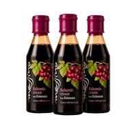 Messino Crème de Vinaigre Balsamique 3x250ml (750ml) - Vegan | Glaçure balsamique grecque aigre-douce sans sucre ajouté - idéale pour salades, marinades et desserts