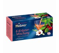Meßmer 6 herbes mélange savoureux aromatique 25 sachets de thé 50g