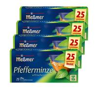 Meßmer Thé Aux Herbes Menthe Poivrée Rafraîchissant & Épicé, Lot De 4