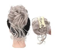 Messy Bun - 1 pièce de cheveux synthétiques bouclés ondulés - Clip dans la plaque - Chignon pour femme - Chignon bouclé en désordre - Chignon de cheveux bouclés - Extension de chignon (Colo