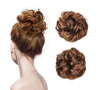 Messy Bun 27H4 Postiches de cheveux synthétiques, chignons, chouchous ondulés et bouclés, postiches de chignon épais (27H4)