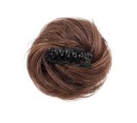 Messy Bun - Chignon synthétique bouclé avec pince à griffes pour femme - Chignon synthétique ombré - Chignon désordonné - Chignon haut - Postiche à clips pour femme - Postiche chignon (C