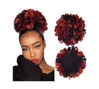 Messy Bun Extensions de cheveux Dreadlock Chignon Afro High Puff Cordon de serrage Queue de cheval Chignon Postiches Faux Locs Clip dans Queue de cheval Extensions de cheveux synthétiques Pièces pour