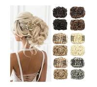 Messy Bun - Extensions de cheveux synthétiques bouclés pour chignon bouclé - Pour queue de cheval - Pour femme