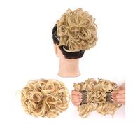 Messy Bun Extensions de chignon bouclés désordonnées, chignons, peignes légèrement extensibles, extensions de queue de cheval à clipser pour femme (Q8-2