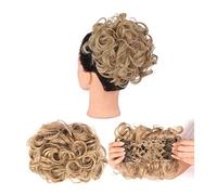 Messy Bun Extensions de chignon bouclés désordonnées, chignons, peignes légèrement extensibles, extensions de queue de cheval à clipser pour femme (Q8-2