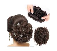 Messy Bun Extensions de chignon courts, désordonnés, bouclés, légèrement extensibles, extension de queue de cheval, chouchou à cheveux, plateau chignon, queue de cheval (taille