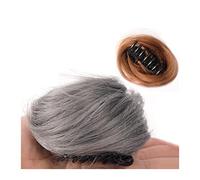 Messy Bun Hair Extensions de cheveux pour femme avec pince à griffes - Chignon synthétique bouclé - Clip en queue de cheval - Extensions de cheveux ébouriffés - Chignons naturels (couleur : 0019)