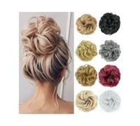 Messy Bun Hair Piece Synthetic Curly Chignon Elastic Fake Scrunchies Ponytail Extension(Q5-DIMGRAY)