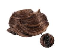 Messy Bun Hair Synthetic Claw Clip Chignon Hair Bun Cat Ears Hair Donut Chignon Claw Clip in Messy Bun Mini Updo Extensions Postiches pour femmes et filles Vrais chignons de cheveux humains (Coul