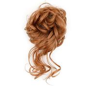 Messy Bun - Lot de 30 chignons synthétiques avec pompons - Extensions de cheveux en queue de cheval - Pour femme - Élastique - Chignon désordonné