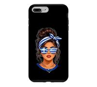 Messy Bun Lunettes de Soleil de Voyage Motif Drapeau Grec Coque pour iPhone 7 Plus/8 Plus