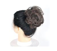 Messy Bun Postiche cheveux bouclés, chignon, donuts, cheveux élastiques, postiche synthétique pour femmes chignons (couleur : M2-30)