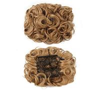Messy Bun Postiche de cheveux synthétiques bouclés avec pinces dans les extensions de cheveux Chignon, plateau et queue de cheval