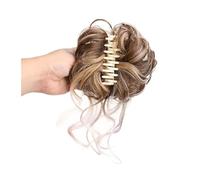 Messy Bun Postiches synthétiques à clipser Chignon Cheveux bouclés en désordre Perruques Faux postiches pour femmes Épingles à cheveux Noir Or Extensions de cheveux Chignon Postiche de cheveux (taille