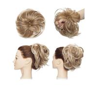 Messy Bun - Postiches synthétiques moelleuses avec élastique - Chignon ébouriffé - Chignon en désordre - Chignon haut - Queue de cheval - Pour femme - 85 g - Chignon - Couleur : 1