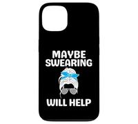 Messy Bun Sarcastic Blague Disant Que Peut-être jurer aidera Coque pour iPhone 13