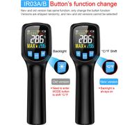 MESTEK -50~600�� Thermomètre infrarouge numérique LCD sans contact Pyromètre industriel avec émissivité réglable