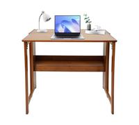 mesterth Petit bureau pliable secrétaire - Petit bureau d'ordinateur pliable - Multifonction - Peu encombrant - Pour bureau à domicile et bureau - Marron