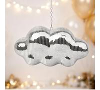 Mestive Boule disco à suspendre en forme de nuage, avec chaîne en métal de 40 cm, boule de miroir, décoration de nuages à suspendre pour anniversaire