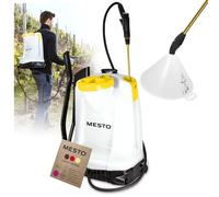 MESTO RS125 Pulvérisateur à Dos 12 L avec écran de pulvérisation Rond | Pulverisateur de Jardin a Dos à Pression 6 Bar | Pulverisateur a Main pour désherbage, arrosage et Protection des Plantes