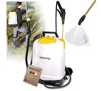 Mesto RS185 Pulvérisateur à Dos 18L avec Cache | 6 Bar | Joints FPM | Vanne d'arrêt Ergonomique et manomètre | Pulvérisateur Dorsal Professionnel | pour Jardinage et Protection des végétaux