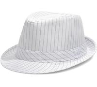 MESU Unisexe Trilby Hat Fedoras Mens Lady Jazz Hat Vintage Panama Chapeau à Bord Court Blanc