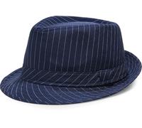 MESU Unisexe Trilby Hat Fedoras Mens Lady Jazz Hat Vintage Panama Chapeau à Bord Court Navy