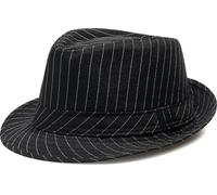 MESU Unisexe Trilby Hat Fedoras Mens Lady Jazz Hat Vintage Panama Chapeau à Bord Court Noir