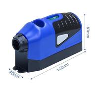 Mesure de Distance Laser, Mini Niveau À Bulle Laser Vertical Portable Droit 90 Outil De Mesure en Plastique Forme Souris Auto-nivelant(Blue)
