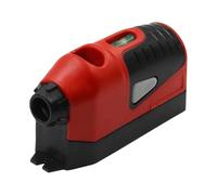 Mesure de Distance Laser, Mini Niveau À Bulle Laser Vertical Portable Droit 90 Outil De Mesure en Plastique Forme Souris Auto-nivelant(Red)