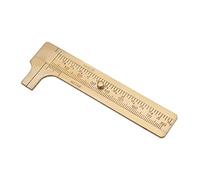 Mesure d'épaisseur en métal, 2PCS Vernier étriers Double échelle coulissante Gage Règle de poche en métal pouces/mm en laiton coulissant Guage outil de mesure d'étrier de (80 mm à double