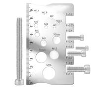 Mesure du thread Lineal | Théorie de filetage précise | Outil compact pour les ateliers, l'ingénierie mécanique, le support efficace pour DO -it -yselters, le traitement des métaux, la menuiserie et l