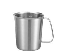 Mesure en Acier Inoxydable, 500-2000Ml Pot À Lait Avec Poignée Bec Verseur de Canard Pot À Mousse Avec Balance Intégrée Ustensile de Cuisine Et de Pâtisserie, pour Latte Et Café Artistiques (500ML)