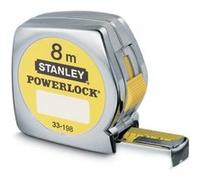 Stanley 1-33-198 Mesure 8 M X 25 Mm En Abs Powerlock Classic Fabriqué En France - Ruban Large - Revêtement Blade Armor Et Mylar - Crochet 3 Rivets - Boitier Abs Antichoc - Blocage De Ruban Multicolore