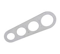 Mesureeur de Spaghetti Outil Italien en Acier Inoxydable Pratique Fan Pâtes Nouilles avec 4 Trous de Mesure Outil de Mesure Doseur à Spaghetti à la Maison Cuisin