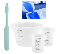 Mesurer en Silicone avec Gradué, 100ml/250ml Tasses à Mesurer Silicone, Verre Doseur Silicone, Gobelet Doseur en Résine époxy, Resine Epoxy Gobelet Doseur pour Moules Coulée, Bricolage, Laboratoire