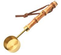 Mesurette à Café 15ml en Acier Inoxydable avec Poignée Bambou | Grains de Café et Sucre, Usage la Cuisine et Infusion, Prise Ergonomique, Nettoyage Facile