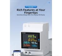 Mesureur Consommation Énergie Tension Courant Hz(C) | Surveillance WiFi pour temps réel, application mobile intuitive, statistiques usage détaillées, compatible pour ios Android